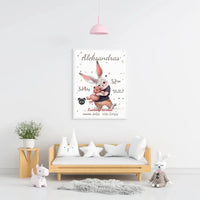 Personalizuota Berniuko Gimimo Metrikų Iliustracija, plakatas su rėmeliu  Posteris(Plakatas) -  dovanokis.lt