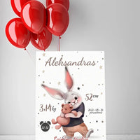 Personalizuota Berniuko Gimimo Metrikų Iliustracija ant drobės  Drobe -  dovanokis.lt