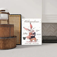 Personalizuota Berniuko Gimimo Metrikų Iliustracija ant drobės  Drobe -  dovanokis.lt