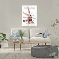 Personalizuota Berniuko Gimimo Metrikų Iliustracija ant drobės  Drobe -  dovanokis.lt