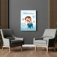 Personalizuota Berniuko Gimimo Metrikų Iliustracija ant drobės  Drobe -  dovanokis.lt