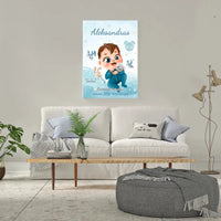 Personalizuota Berniuko Gimimo Metrikų Iliustracija ant drobės  Drobe -  dovanokis.lt