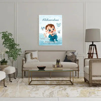 Personalizuota Berniuko Gimimo Metrikų Iliustracija ant drobės  Drobe -  dovanokis.lt