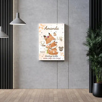 Personalizuota Mergaitės Gimimo Metrikų Iliustracija ant drobės  Drobe -  dovanokis.lt