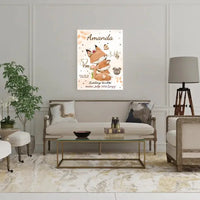 Personalizuota Mergaitės Gimimo Metrikų Iliustracija ant drobės  Drobe -  dovanokis.lt