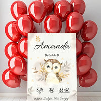 Personalizuota Mergaitės Gimimo Metrikų Iliustracija at drobės  Drobe -  dovanokis.lt