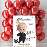 Personalizuota Berniuko Gimimo Metrikų Iliustracija ant drobės  Drobe -  dovanokis.lt