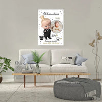 Personalizuota Berniuko Gimimo Metrikų Iliustracija ant drobės  Drobe -  dovanokis.lt