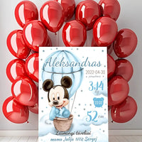 Personalizuota Berniuko Gimimo Metrikų Iliustracija ant drobės  Drobe -  dovanokis.lt