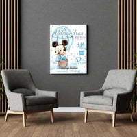 Personalizuota Berniuko Gimimo Metrikų Iliustracija ant drobės  Drobe -  dovanokis.lt