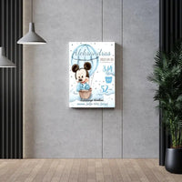 Personalizuota Berniuko Gimimo Metrikų Iliustracija ant drobės  Drobe -  dovanokis.lt