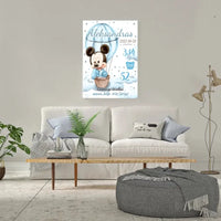 Personalizuota Berniuko Gimimo Metrikų Iliustracija ant drobės  Drobe -  dovanokis.lt