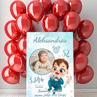 Personalizuota Berniuko Gimimo Metrikų Iliustracija ant drobės  Drobe -  dovanokis.lt