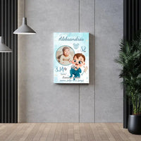 Personalizuota Berniuko Gimimo Metrikų Iliustracija ant drobės  Drobe -  dovanokis.lt