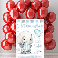 Personalizuota Berniuko Gimimo Metrikų Iliustracija ant drobės  Drobe -  dovanokis.lt