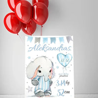 Personalizuota Berniuko Gimimo Metrikų Iliustracija ant drobės  Drobe -  dovanokis.lt