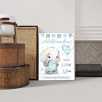 Personalizuota Berniuko Gimimo Metrikų Iliustracija ant drobės  Drobe -  dovanokis.lt