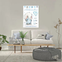 Personalizuota Berniuko Gimimo Metrikų Iliustracija ant drobės  Drobe -  dovanokis.lt