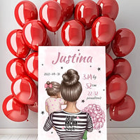 Personalizuota Mergaitės Gimimo Metrikų Iliustracija ant drobės  Drobe -  dovanokis.lt