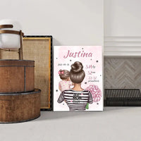 Personalizuota Mergaitės Gimimo Metrikų Iliustracija ant drobės  Drobe -  dovanokis.lt