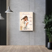 Personalizuota Mergaitės Gimimo Metrikų Iliustracija ant drobės  Drobe -  dovanokis.lt