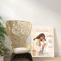 Personalizuota Mergaitės Gimimo Metrikų Iliustracija ant drobės  Drobe -  dovanokis.lt