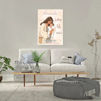 Personalizuota Mergaitės Gimimo Metrikų Iliustracija ant drobės  Drobe -  dovanokis.lt