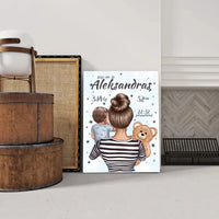 Personalizuota Berniuko Gimimo Metrikų Iliustracija ant drobės  Drobe -  dovanokis.lt