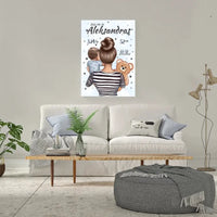 Personalizuota Berniuko Gimimo Metrikų Iliustracija ant drobės  Drobe -  dovanokis.lt