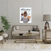 Personalizuota Berniuko Gimimo Metrikų Iliustracija ant drobės  Drobe -  dovanokis.lt