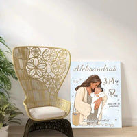 Personalizuota Berniuko Gimimo Metrikų Iliustracija ant drobės  Drobe -  dovanokis.lt