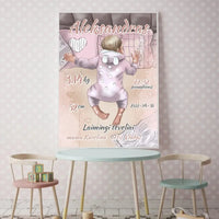Personalizuota Berniuko Gimimo Metrikų Iliustracija, plakatas su rėmeliu  Customizer -  dovanokis.lt