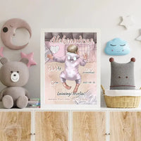 Personalizuota Berniuko Gimimo Metrikų Iliustracija, plakatas su rėmeliu  Customizer -  dovanokis.lt