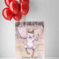 Personalizuota Berniuko Gimimo Metrikų Iliustracija ant drobės  Drobe -  dovanokis.lt