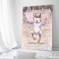 Personalizuota Berniuko Gimimo Metrikų Iliustracija ant drobės  Drobe -  dovanokis.lt