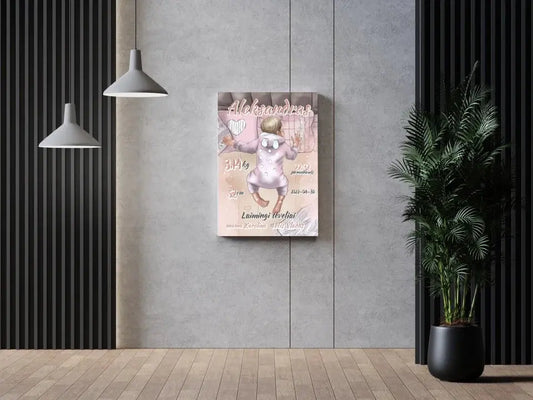 Personalizuota Berniuko Gimimo Metrikų Iliustracija ant drobės  Drobe -  dovanokis.lt