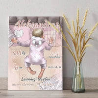 Personalizuota Berniuko Gimimo Metrikų Iliustracija ant drobės  Drobe -  dovanokis.lt