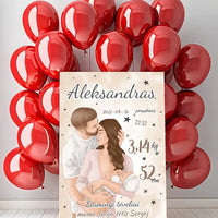 Personalizuota Berniuko Gimimo Metrikų Iliustracija ant drobės  Drobe -  dovanokis.lt