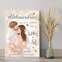 Personalizuota Berniuko Gimimo Metrikų Iliustracija ant drobės  Drobe -  dovanokis.lt