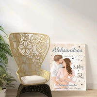 Personalizuota Berniuko Gimimo Metrikų Iliustracija ant drobės  Drobe -  dovanokis.lt