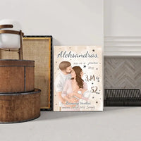 Personalizuota Berniuko Gimimo Metrikų Iliustracija ant drobės  Drobe -  dovanokis.lt