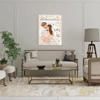 Personalizuota Berniuko Gimimo Metrikų Iliustracija ant drobės  Drobe -  dovanokis.lt