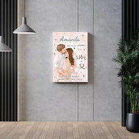 Personalizuota Mergaitės Gimimo Metrikų Iliustracija ant drobės  Drobe -  dovanokis.lt