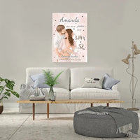 Personalizuota Mergaitės Gimimo Metrikų Iliustracija ant drobės  Drobe -  dovanokis.lt