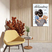 Personalizuota Berniuko Gimimo Metrikų Iliustracija ant drobės  Drobe -  dovanokis.lt