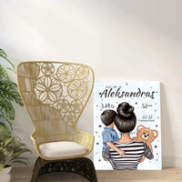 Personalizuota Berniuko Gimimo Metrikų Iliustracija ant drobės  Drobe -  dovanokis.lt