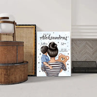 Personalizuota Berniuko Gimimo Metrikų Iliustracija ant drobės  Drobe -  dovanokis.lt