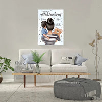 Personalizuota Berniuko Gimimo Metrikų Iliustracija ant drobės  Drobe -  dovanokis.lt