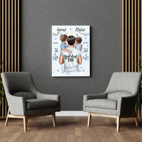 Personalizuota 2 Berniuku Gimimo Metrikų Iliustracija ant drobės  Drobe -  dovanokis.lt