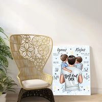 Personalizuota 2 Berniuku Gimimo Metrikų Iliustracija ant drobės  Drobe -  dovanokis.lt